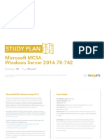 Study Plan Microsoft MCSA Windows Server 2016-70-742