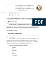 Resumen 1 - Nociones Generales de Topografía