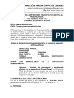 Modelo de Demanda Contencioso Administrativa Contra El Tribunal Fiscal - Autor José María Pacori Cari