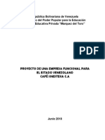 Proyecto de Una Empresa Funcional para El Estado Venezolano