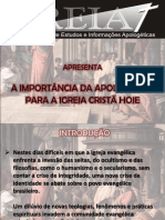 A Importancia Da Apologética para A Igreja Cristã