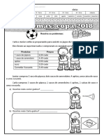 Problemas 4º Ano Copa Do Mundo 2018