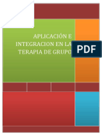 Unidad Vii Aplicación e Integración en La Terapia de Grupo