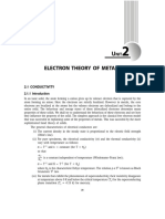 Electron Theory of Metals: 2.1 Conductivity