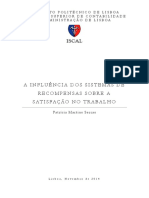 A Influência Dos Sistemas de Recompensas Sobre A Satisfação No Trabalho