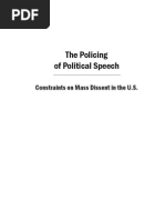 The Policing of Political Speech: Constraints On Mass Dissent in The U.S.