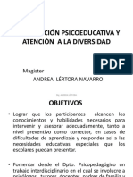 Intervención Psicoeducativa y Atención A La Diversidad