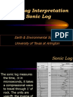 Well Log Interpretation Sonic Log: Earth & Environmental Science University of Texas at Arlington