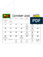 Oct Calendar