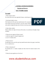 Ec6405 - Control System Engineering Questions and Answers Unit - IV Stability Analysis Two Marks