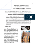 Cutting Parameters and Analysis by Fea Simulation of