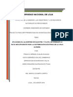 TEMA - APLICANDO EL ALGORITMO DE DIJKSTRA Y FLOYD DETERMINAR LA RUTA MÁS EFICIENTE PARA LA DISTRIBUCIÓN ELÉCTRICA DE LA CDLA Corregido PDF