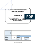 T-07 Tarea Identificación y Puesta en Operación de Un Grupo Electrógeno.