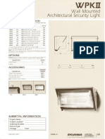 Sylvania WPK II Wall Architectural Security Light Spec Sheet 5-80