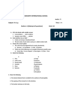 Sidharth International School Class: 9 Marks: 25 Subject: Biology Section-A (Attempt All Questions) 13x1 13