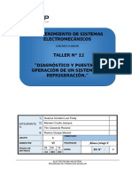 12 Diagnóstico y Puesta en Operación de Un Sistema de Refrigeración.
