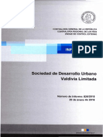 Informe Final 826-15 Sociedad de Desarrollo Urbano Valdivia Limitada, Auditoría Al Proceso de Generación de Recursos - Enero 2016