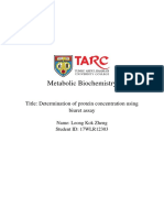 Metabolic Biochemistry: Title: Determination of Protein Concentration Using Biuret Assay