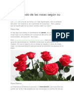 El Significado de Las Rosas Según Su Color