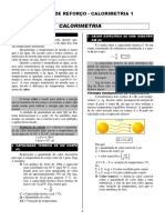 Lista de Reforço - Calorimetris 1