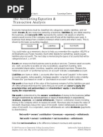 The Accounting Equation & Transaction Analysis: Assets Liabilities Net Worth