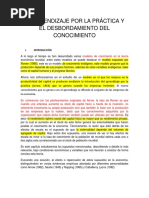 El Aprendizaje Por La Práctica y El Desbordamiento Del Conocimiento