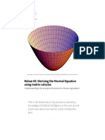 Deriving The Normal Equation Using Matrix Calculus