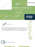 Diagnosis and Management of Myasthenia Gravis: By: Desya Billa Kusuma Anindhira