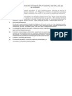 Términos de Referencia Básicos para Estudios de Impacto Ambiental Semi Detallado