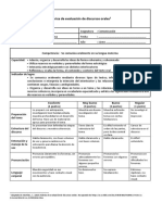 Rúbrica de Evaluación de Discursos Orales Comp