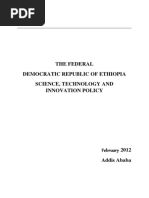 The Federal Democratic Republic of Ethiopia Science, Technology and Innovation Policy