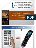 2º Aula de Ergonomia Sistema Homem Máquina