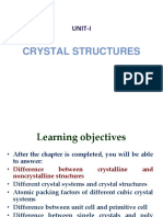 Crystal Structures: Unit-I