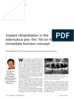 Implant Rehabilitation in The Edentulous Jaw: The "All-On-4" Immediate Function Concept