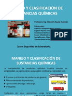 Manejo y Clasificación de Sustancias Químicas