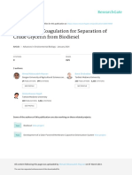 Electrostatic Coagulationfor Separationof Crude Glycerinfrom Biodiesel