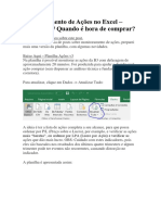 Monitoramento de Ações No Excel