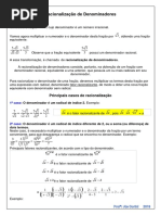 Racionalização de Denominadores