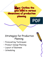 Strategies For Production Planning