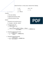 Problem 1: An Incompressible Fluid Flows in A Linear Porous Media With The Following