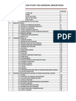 An Organization Study On Supreme Industries Limited: S.No Chapter Page No