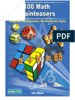 100 Math Brainteasers. Arithmetic, Algebra, and Geometry Brain Teasers, Puzzles, Games, and Problems...