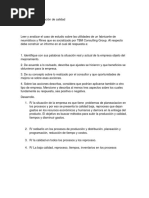 Caso 2 de Planificación de Calidad