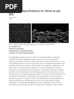 Technical Specifications For Sand As Per BIS: August 29, 2016 10497