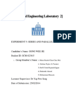 (Chemical Engineering Laboratory 2) : Experiment 5: Series and Parallel Pump