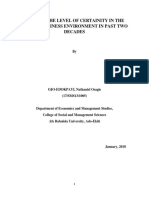 Tracing The Level of Certainity in The Nigeria Business Environment in Past Two Decades