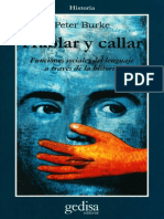 Burke Peter Hablar y Callar El Lenguaje en La Historia PDF