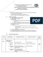 Division of Integers Detailed Lesson Plan in Mathematics