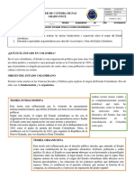 Taller Sobre El Origen y La Función Del Estado Colombiano