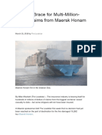 Insurers Brace For Multi Million Dollar Claims From Maersk Honam Fire 03.15.2018